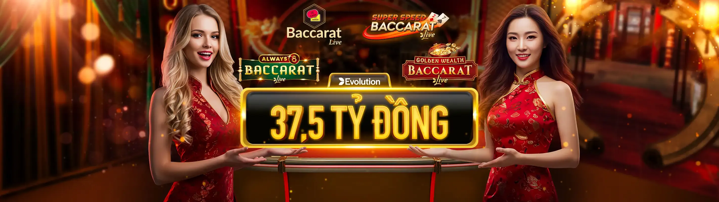 Hình ảnh bàn Baccarat sang trọng tại qh88 com