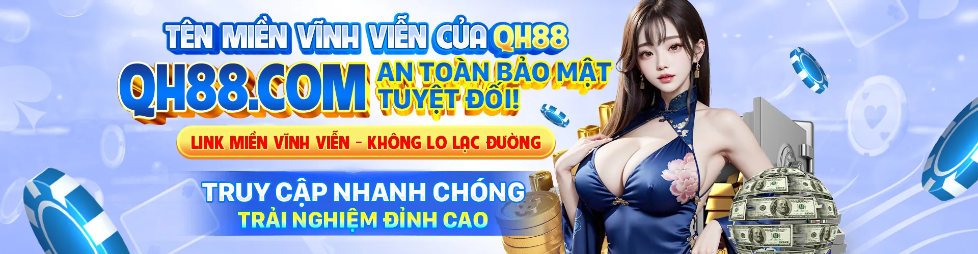 Hình ảnh chào mừng đăng ký tài khoản qh88 com với giao diện sang trọng